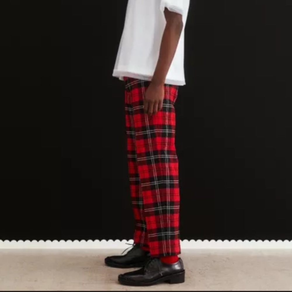 Simone Rocha x H&M Red Plaid Pants (Size Medium)
